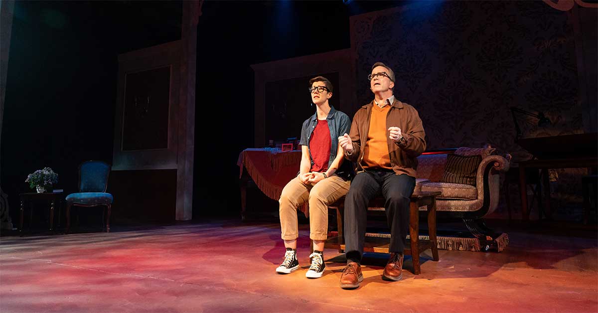 [image: Jessica Whittemore and Mike Rhone driving in Fun Home]